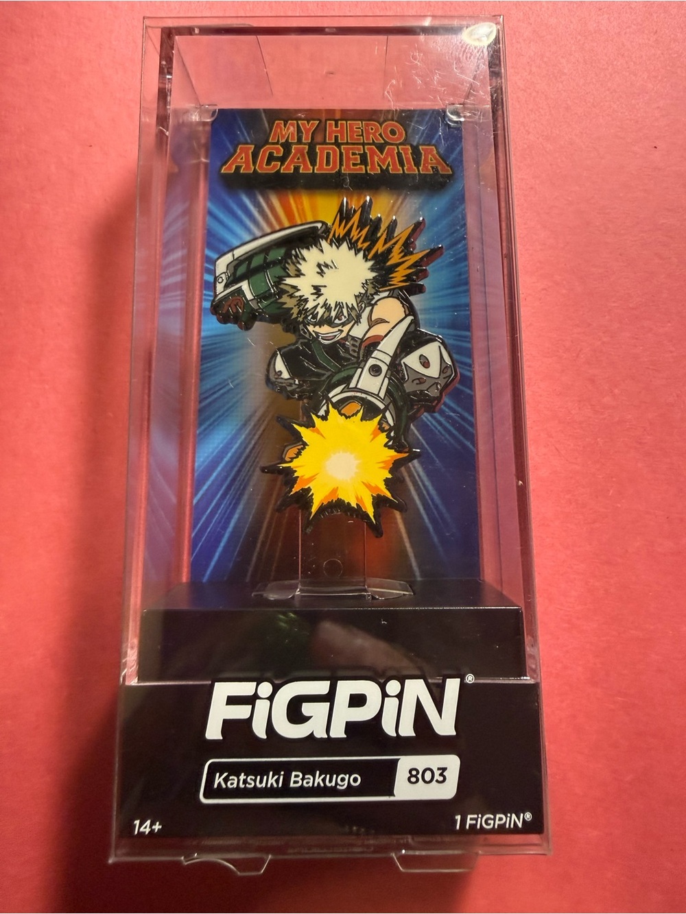 FiGPiN My Hero Academia Katsuki Bakugo Enamel Pin - Black/Blue Packaging